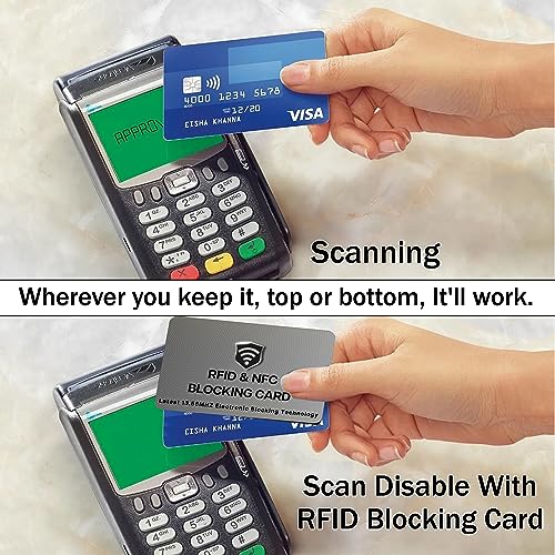 SaiTech IT 5 Pack RFID Blocking Card for Credit Debit ID Card, Grey - color: Grey
