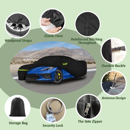 6 Layers Custom Car Cover for 2020-2026 Chevy Corvette C8 Stingray - size: C8 Cover