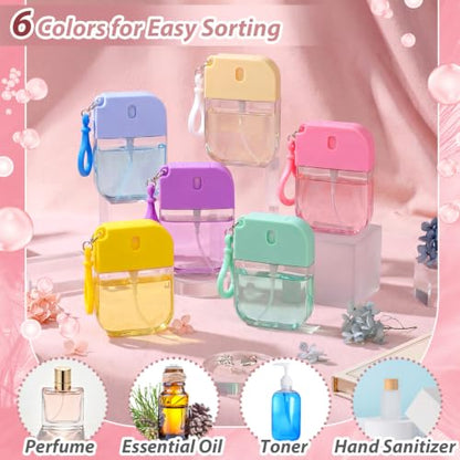 Rtteri 50 Pack Empty Hand Sanitizer Spray Bottles Bulk 1.2 fl oz, Pastel - color: Pastel