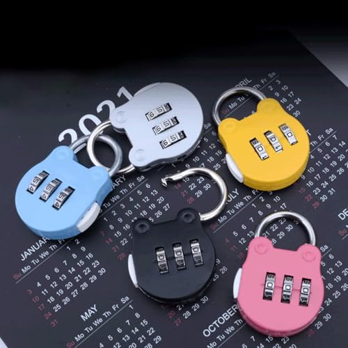 Zinc Alloy 3-Digit Combination Padlock - Resettable Code Lock for Travel, Backpack, Gym, School Lockers, Luggage, Small Portable Number Lock, Security Password Lock for Suitcase and Bags - Pink
