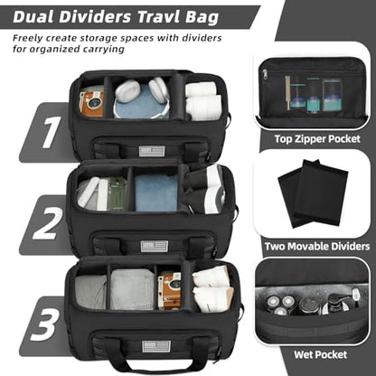 ZOMFELT Gym Bags for Men, 3-in-1 65L Large Sports Duffle Bag for Travel - size: Large