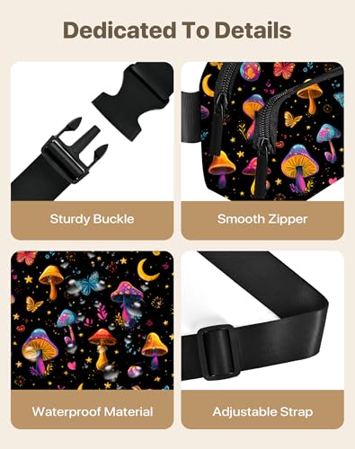 Fanny Pack 여행용 벨트 백 Everywhere 크로스바디 백 여성용 허리 팩 조절 가능한 스트랩 방수, 레드, 패션 - color: 레드