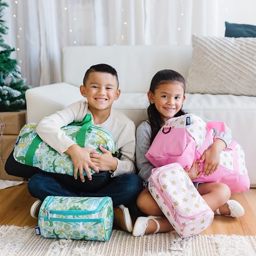 Wildkin Overnighter Duffel Bag for Kids, Big Dot Aqua - color: Big Dot Aqua