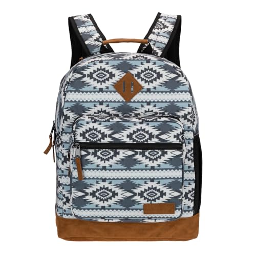 Wrangler Yellowstone Sturdy Backpack, Water-Resistant Casual Travel Daypack - color: Grey