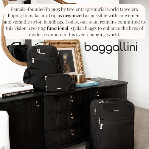 Baggallini Women's Tribeca Expandable Laptop Backpack, Black - color: Black