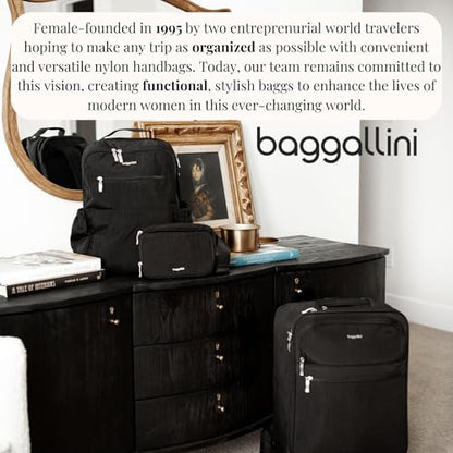 Baggallini Women's Tribeca Expandable Laptop Backpack, Black - color: Black