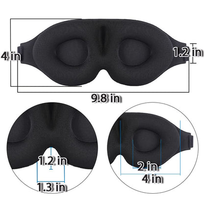 Eye Mask for Lash Extensions, Eyelash Sleeping Mask for Extensions, 3D Sleeping Mask for Women Men with Adjustable Strap Ear Plugs, Sleep Mask for Lash Extensions for Nap Travel Night
