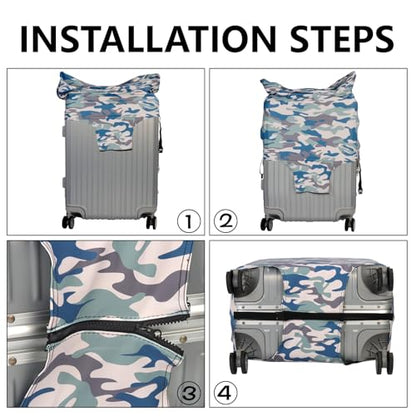 Travel Luggage Cover Protector Stretchable,Washable&Anti-Scratch,Fits 18-32 Inch case (Camouflage, XL(29-32 inch)) - color: Camouflage, size: XL(29-32 inch)