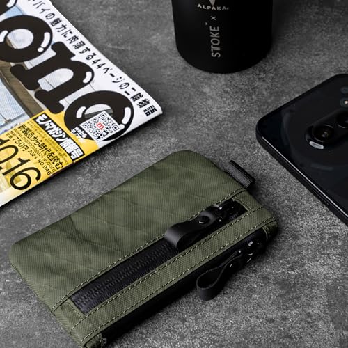 ALPAKA Zip Pouch RFID-Blocking Mens Wallet Dark Green - color: Dark Green