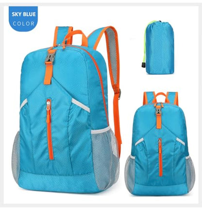 levayhill 25L Foldable Hiking Backpack,Small Packable Daypack, Blue - color: Blue