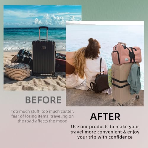 Luggage Straps for Suitcases,Luggage Straps Bag Bungees,Adjustable TSA-Approved – High Elastic Suitcase Belt for Securing Carry-On(1 Pack Black) - color: NS Black