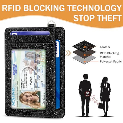 Yonlevres Moon Lunar Credit Card Holder Slim RFID Wallet Women Small Travel - color: Moon