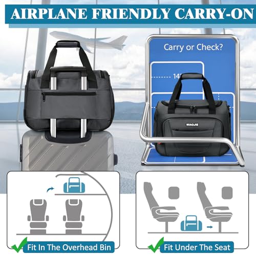 Underseat Carry On Luggage Bag Airplanes Personal Item Bag - 16 IN Grey - color: Grey, size: 16 IN