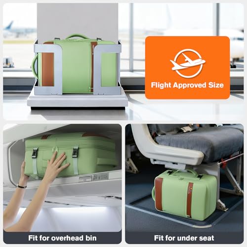 Exquisite Travel Laptop Backpack, Flight Approved Size Carry on Bag (35L) - color: Green, size: XL (8x12.8x18.5")