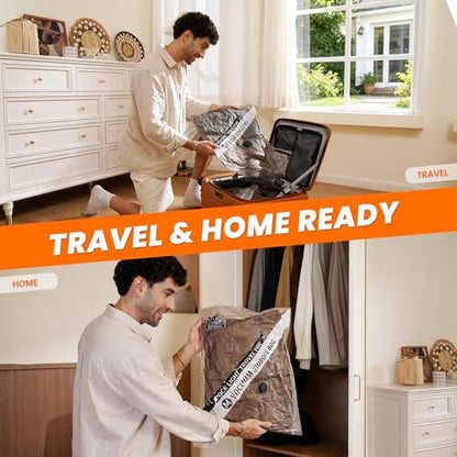 15 Pack Travel Vacuum Storage Bags with Portable Cordless Electric Pump