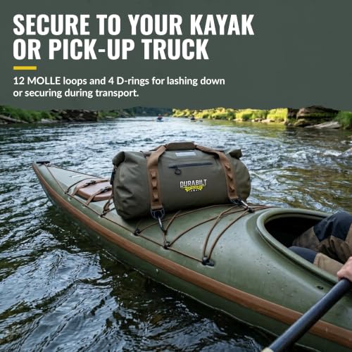 80L Green Waterproof Duffel Bag, Tactical Roll Top Dry Bag - color: Green