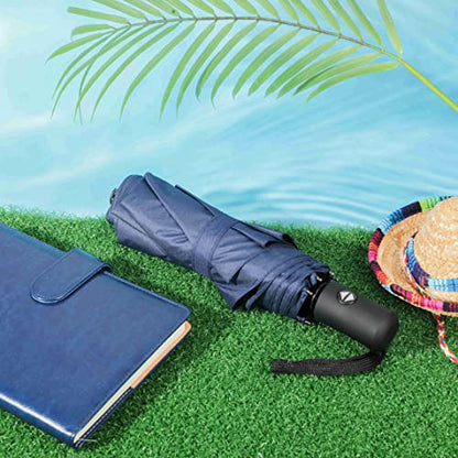 Jexine Windproof Travel Umbrella Compact Small - color: Navy Blue