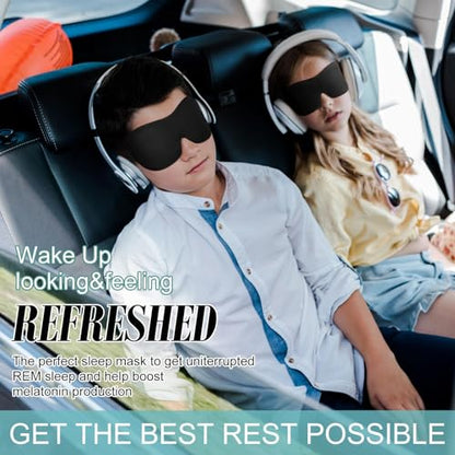 8 Pcs Sleep Mask 3D Eye Masks for Sleeping, Large, Black - color: Black, size: Large