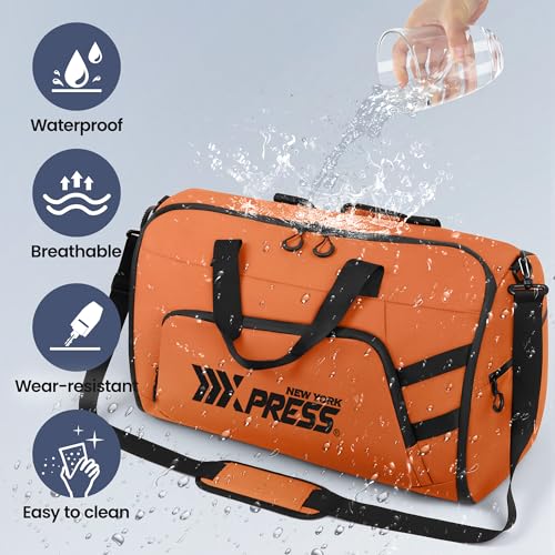 2-in-1 Convertible Garment Bag w/Shoulder Strap - color: Orange