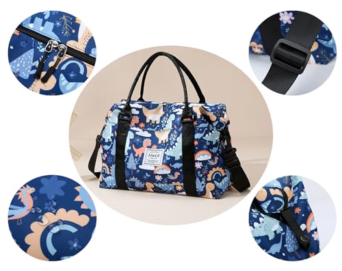 Travel Duffle Bag Weekender Overnight Gym Bag for Women, Rainbow Cats - color: Rainbow Cats