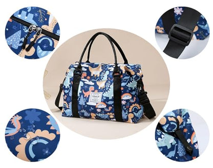 Travel Duffle Bag Weekender Overnight Gym Bag for Women, Rainbow Cats - color: Rainbow Cats