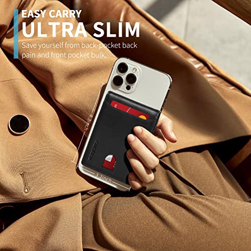 RUNBOX Wallet for Men, Slim Leather Bifold, RFID Blocking Card Holder - color: 1 oil black