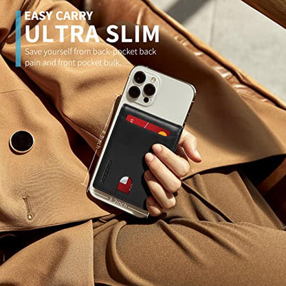 RUNBOX Wallet for Men, Slim Leather Bifold, RFID Blocking Card Holder - color: 1 oil black