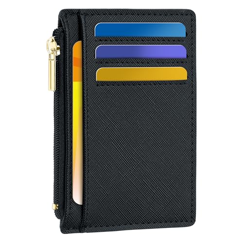 Tipmile Mens RFID Wallet, Small Slim Business Credit Card Holder, Mens Gift - color: Crosshatch Black