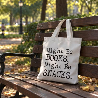 Funny Canvas Tote Bag, Reusable Playful Shoulder Bag, Whimsical Carryall for Shopping Commute Beach - color: Book 01