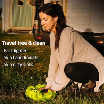 Scrubba Wash Bag Patented Washboard-in-a-Bag™ 5 oz Travel Clothes Washer