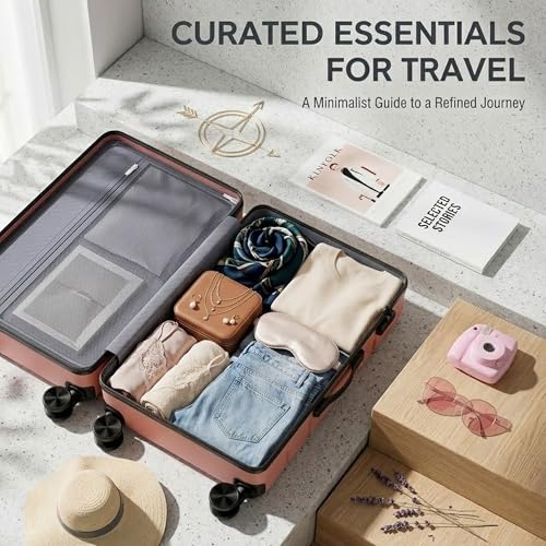 28 Inch Checked Luggage, Expandable, TSA Lock, Pink - color: Pink, size: 28 Inch