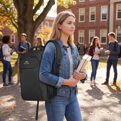 MATEIN 18 Inch Laptop Backpack, Extra Large TSA Friendly Laptop Travel Bag - color: Deep Black, size: 18 Inch