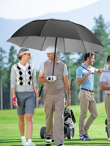 Kalolary UPF 50+ UV Protection Compact Golf Umbrella - color: Black
