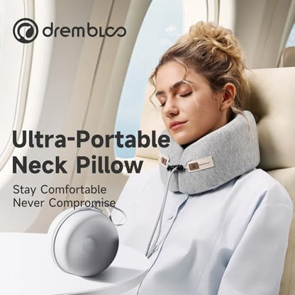 Travel Neck Pillow for Airplane, 360° Ergonomic Support for Sleeping - color: Gray