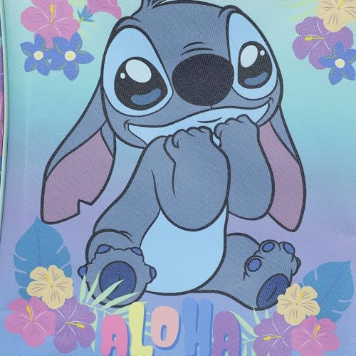 Bioworld Lilo & Stitch Aloha Stitch 14" Youth Blue Soft Sided Luggage - color: Lilo & Stitch Aloha Stitch