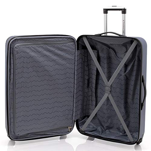 Travelers Club Chicago Hardside Expandable Spinner Luggages, Navy Blue, 5 Piece Set, TCL-77995-410 - color: Navy Blue, size: 5-Piece Set