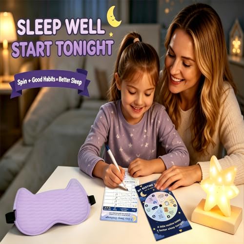 Kids Sleep Mask, 3D Contoured Kids Eye Mask for Sleeping - color: Purple