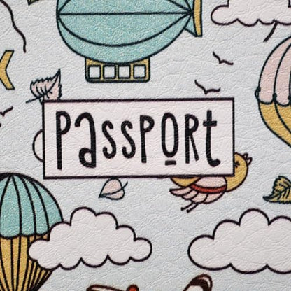 Passport Cover for Kids, Women and Men, Cute Travel Passport Holder (Dirigible Pattern) - color: 14. Dirigible Pattern
