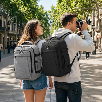 TILYMOL Carry On Travel Backpack, Flight-Approved 15.6 Laptop Backpack - color: Black