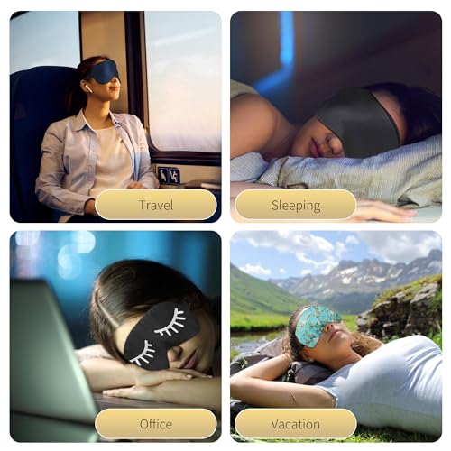 ZIMASILK Adjustable 100% Mulberry Silk Sleep Mask - color: 1 Pack - Navy Blue