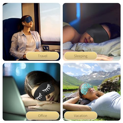 ZIMASILK Adjustable 100% Mulberry Silk Sleep Mask - color: 1 Pack - Navy Blue