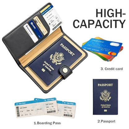 ZOPPEN Passport Holder RFID Blocking Travel Wallet, Dark Grey - color: Grey
