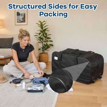 Heavy Duty Moving Bags with Wheels, 92L Large Duffle Bag for Travel 2 Pack