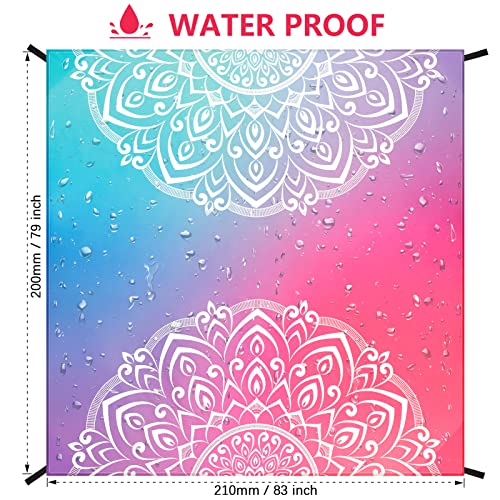 Beach Blanket Sandproof Extra Large Beach Mat Adults Waterproof Sand Free - color: Mandarins, size: 79" X 83"