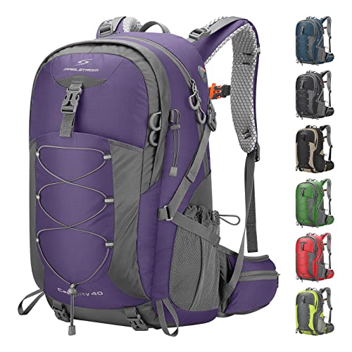 Maelstrom 40L Hiking Backpack, Lightweight Camping Daypack with Rain Cover - color: Purple, size: 40l