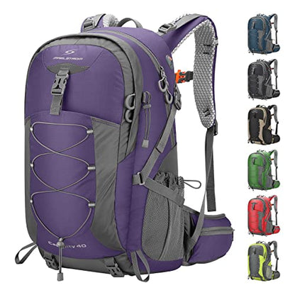 Maelstrom 40L Hiking Backpack, Lightweight Camping Daypack with Rain Cover - color: Purple, size: 40l
