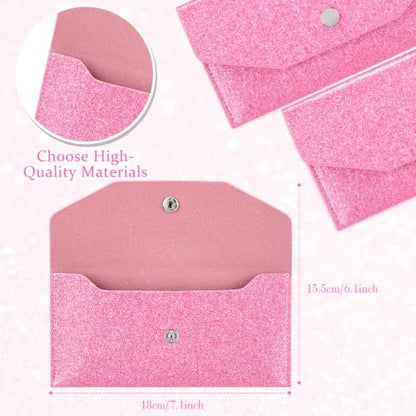 Frienda Cash Envelope Wallet Budget 8 Dividers, Pink, Glitter - color: Pink, style: Glitter