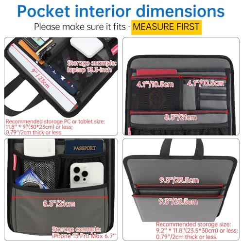 Slim Rugged Backpack Organizer Insert for Business Casual Men Women -13 Pockets,Padded Nylon,Max 14'' laptop - Mix - color: Mix