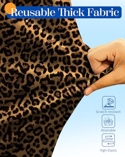 Slohif Luggage Cover for Suitcase Tsa Approved Protector - Leopard Luggage Sleeve Large Suit Case Cover Travel Stretch Baggage Case Protective Washable Fit 18-20 Inch - size: XS-(18-20) Inch, style: Leopard Print
