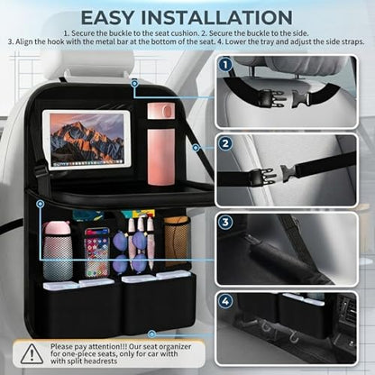 2 in 1 Hanging Backseat Car Organizer,Waterproof Back Seat Car Organizer